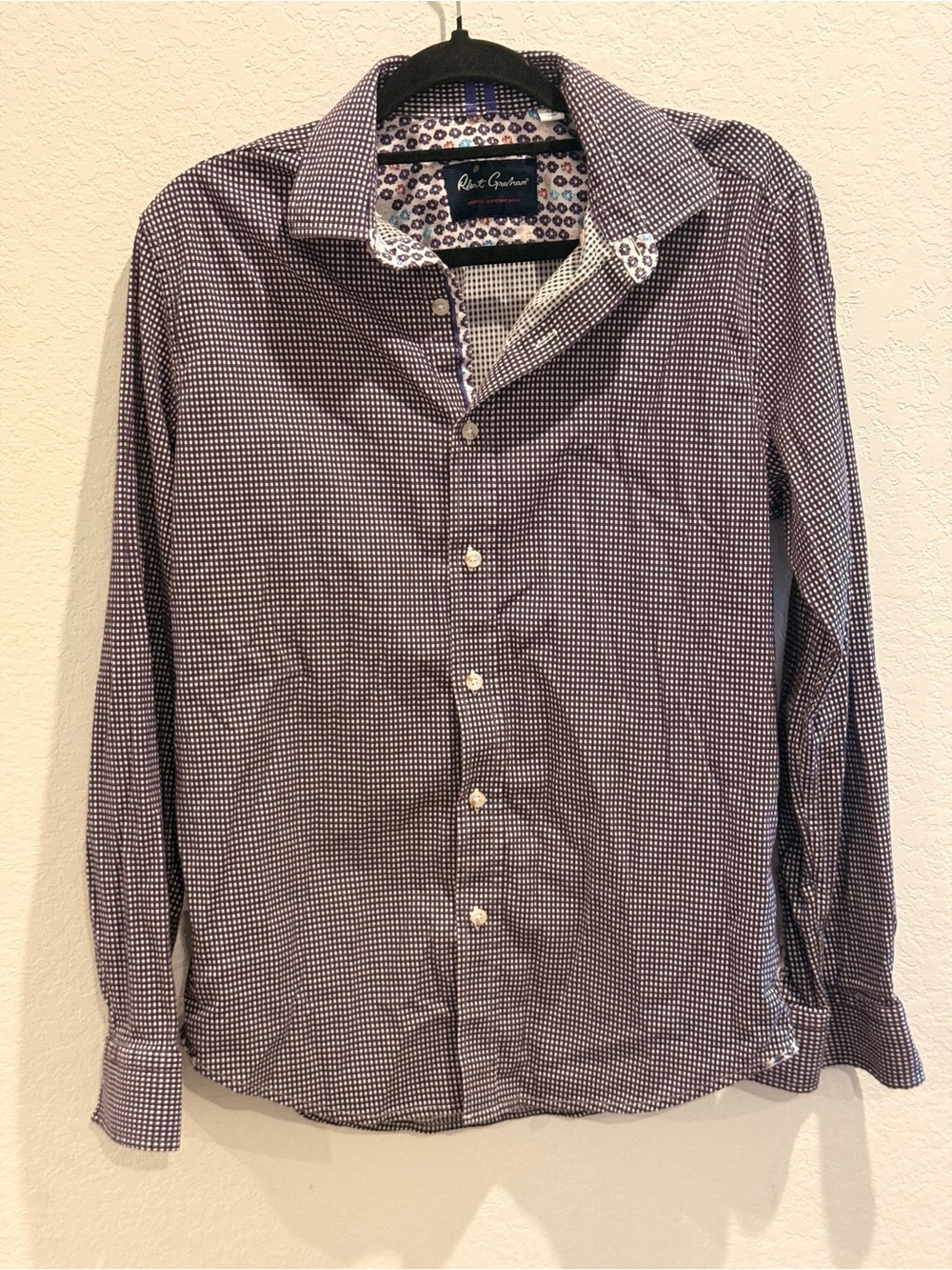 Robert Graham Purple Micro-Check Button-Down Shirt‎